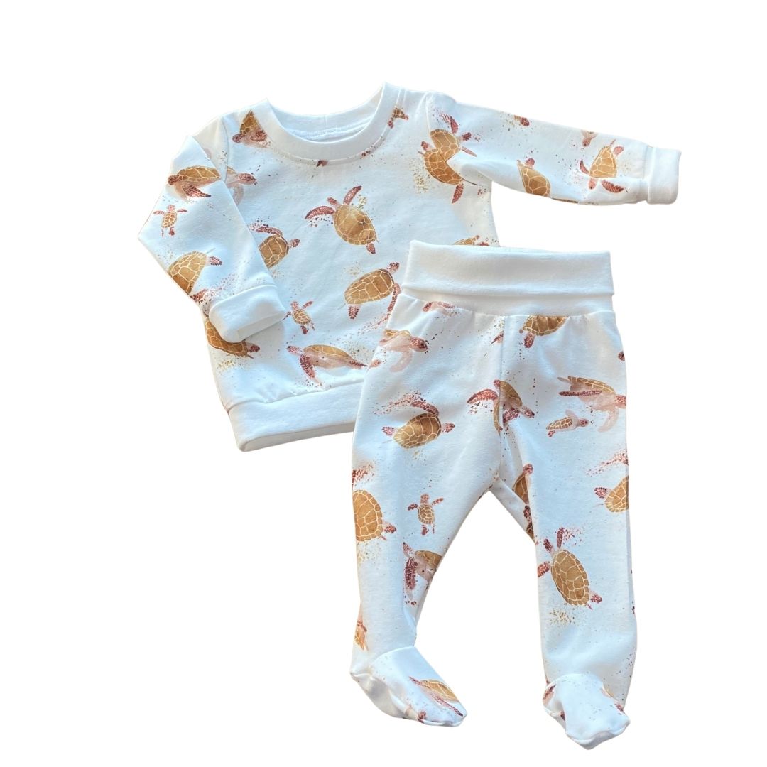 Essentials Pyjama avec Pieds en Coton Coupe ajustée Mixte bébé Lot de 2 