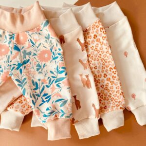 Lot De 2 Pantalons à Pieds Bébé 0-24 Mois – Coton élastique – Ours Brodés – Taille 56-86 Cm – Printemps/automne
