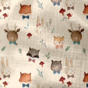 Animaux de la Foret (coton côtelé)
