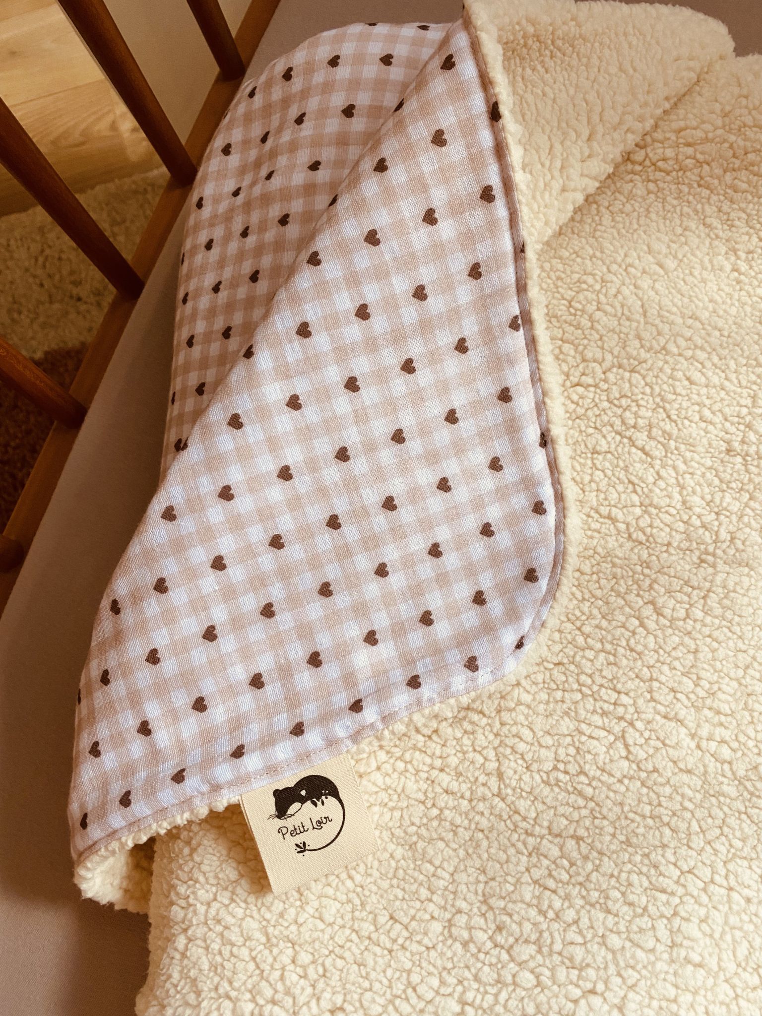 petit loir couverture vichy coeur chocolat 2
