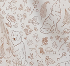 Animaux et forêt (coton côtelé)