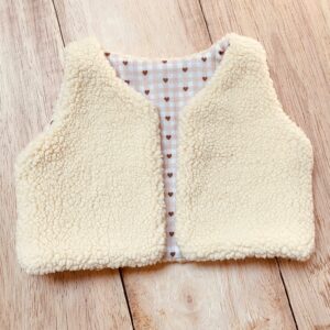 gilet de berger bébé enfant fait main en france