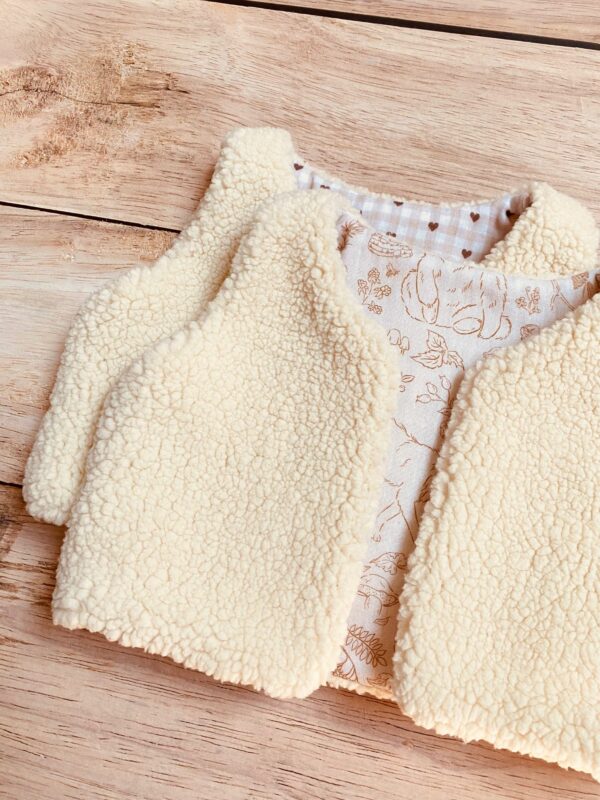 gilet de berger bébé enfant fait main en france
